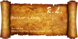 Retter Linda névjegykártya